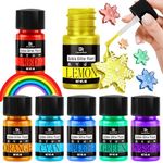 Edible Glitter Paint - Rainbow Color Metallic Edible Cake Paint for Cake Decorating, Cupcakes, Drinks, Fondant - Iridescence Food Grade Decorative Paint Liquid Luster Dust for Cocktail, Candy, Donuts