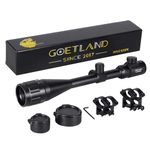 Goetland Rifle Scope 6-24x50 AOEG Red Green Illuminated Rangefinder SFP Ring Mounts for Air Gun Airsoft Crossbow Hunting Tactical Ar