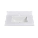 EQLOO 30 Inch Solid White Vanity Si