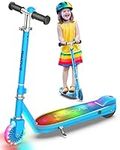 ALLMOVE Electric Scooter for Kids Ages 4-8 with Adjustable Heights, Flash Wheel and Pedals,Smart Sensor Kick scooter for kids Boy Girls,Best Gift Kids Electric Scooter (X3 Pro)