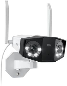 Reolink 4K WiFi Security Camera Outdoor with 180° Ultra-Wide Angle, 2.4/5 GHz WiFi IP Camera, Smart Human/Vehicle/Pet Detection, Color Night Vision, Two-Way Audio, IP66, Duo 2 WiFi