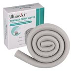 Ultrassist Toe Sleeve with Overlap Large Size 1" Inner Diameter 36" Roll, Grey Sponge Toe Protectors for Blisters, Bunions, Corns