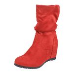 Metro Womens Synthetic Red Boots (Size (5 UK (38 EU))