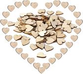 AONAT 100 Pieces Mini Wooden Heart 
