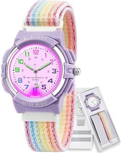 Juboos Kids Watch with 2 Elastic Fabric Straps & LED Light