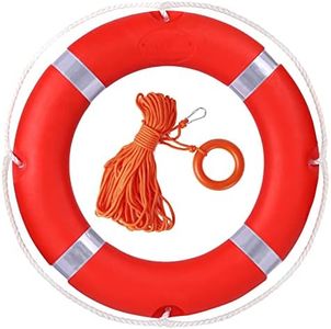 28" Boat Safety Throw Ring, 2.5 KG International Standard Throw Rings, Outdoor Professional Emergency Use Throwing Ring Rescue Lifeguard Lifesaving (28 Inch)