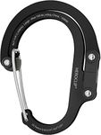 HEROCLIP Carabiner Clip and Hook (Large) for Camping, Backpack, Organization, and Garage, Black