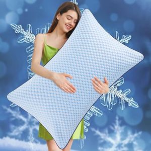 WVIOWVI Almohada de 50 x 70, almohada de refrigeración, almohada de espuma viscoelástica, almohada cervical, almohada ergonómica para dormir de lado, espalda y boca abajo