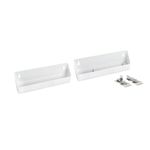 Rev-A-Shelf 11" Tip-Out Plastic Sink Trays for Kitchen and Bathroom Base Cabinet, Pack of 2 Pull Out Vanity Shelf Home Organizer, White, 6572-11-11-52