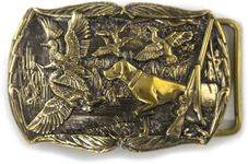 Belt Buckle Duck Hunting, Handmade 