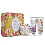 Hand Cream Gift Set with Shea Butter- Hand Care Gift Set, Travel Size Hand Lotion for Women, Skin Care Gift Set Includes 2 Hand Cream & Exfoliating Cream, Gift Box for Women Birthday Christmas