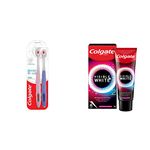 Colgate Manual, Adult Gentle Ultrafoam Ultra Soft Bristles Toothbrush, 2 Pcs & Visible White O2, Teeth Whitening Toothpaste, 50G Enamel Safe Teeth Whitening Product, Multicolour