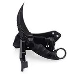 KIASLORE Camping EDC Tools Outdoor Survival Claw Tactical Teeth Knife Double Edged Sharp Fixed Blade Karambit Back Serrated Edge Blade G10 Handle with Sheath (Black Stonewashed - Kydex Sheath)