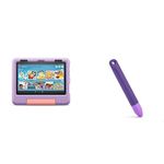 Fire HD 8 Kids 8" tablet (32GB, Purple) + Kids Stylus Bundle