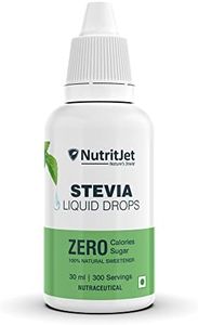 NutritJet Stevia Liquid Drops Natural - Zero Calories & Zero Carbs, Sugar Substitute Great for Weight Control - 30ml