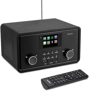 MEDION P85027 Radio por Internet (Dab Plus, Radio FM, Spotify Connect, WLAN, Bluetooth, transmisión, Ecualizador, Pantalla a Color, USB, AUX, Despertador, función de repetición