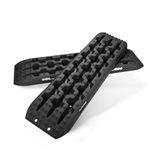 FieryRed Recovery Traction Mats - 2 Pcs Recovery Tracks Traction Mat for 4X4 Mud, Sand, Snow Traction Ladder Black Tire Traction Tool