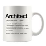 Architect Definition Architect Gifts For Men Women Architecture Gifts Ceramic Mug 11 oz White Novelty Drinkware 11 oz