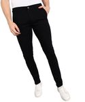 Urbano Fashion Men's Slim Fit Mid Rise Jeans (eps-black-36-06)