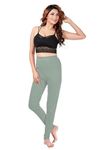 FLY FREE Plus Size High Waist Elastic Stretchable Churidar Leggings for Women Size M to 10XL Light Grey