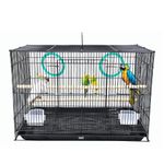 BURAQ Pets Premium 24 Inch Metal Bird Cage Best For Lovebird, Parrot, Parakeet, Budgie, Cockatiel Cage Hammock Small Large Bird Cage With Birds Cage Accessories (24 Inch - Multicolor)