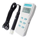 Dissolved Oxygen Meter with Electrode Portable DO Meter Water Quality Tester with Large LCD Display ATC 99 Memory Function