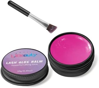 Libeauty Lash Lift Glue Balm, Faint Fragrance Lash Glue Wax for Perfect Eyelash Perm & Brow Lamination, Easy to Apply and Fast Setting & Water Soluble (Rose Red)