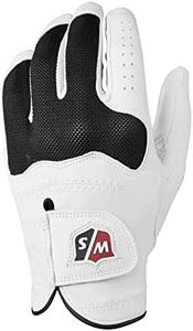 Wilson W/S Conform Mens Golf Glove, Left Hand, White, X-Large