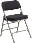 Flash Furniture Hercules Series Premium Curved Triple Braced & Double Hinged Burgundy Fabric Metal Folding Chair