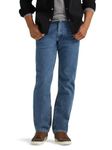 Wrangler Authentics Men's Regular Fit Comfort Flex Waist Jean, Light Stonewash, 36W x 32L