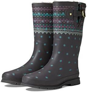 Western Chief Printed Tall Waterproof Rain Boot, Doily Pop, 10