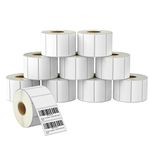 BETCKEY - 2" x 1" (51 mm x 25 mm) UPC Barcode & Address Labels Compatible with Zebra & Rollo Label Printer,Premium Adhesive & Perforated [10 Rolls, 13000 Labels]