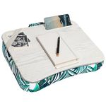 LAPGEAR Designer Lap Desk with Phone Holder and Device Ledge - Tropical Palm Leaves - Fits up to 15.6 Inch Laptops - Style No. 45427