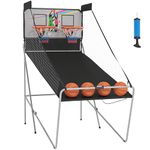HOMCOM Double Shots Arcade Basketball System Foldable Two Player Basketball