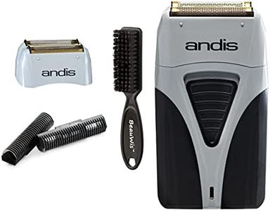 Andis ProFoil Lithium Plus Titanium Foil Shaver with Bonus Replacement Foil Assembly and Inner Cutters.