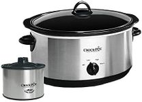 Crockpot SCV803-SS 8 quart Manual Slow Cooker with 16 oz Little Dipper Food Warmer, Stainless Steel