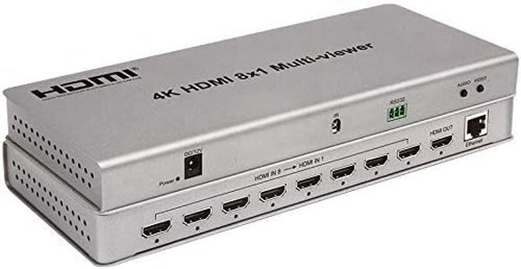 Tobo 4K HDMI 8x1 Multi-View HDMI Switcher 8 in 1 Splitter Display 8 HD Digital Video Signal Same Screen with IR Control - TD-558H