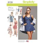 Simplicity 8139 1950's Vintage Fashion Women's Bathing Dress and Beach Coat Sewing Pattern, Sizes 6-14