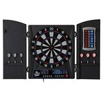 Fat Cat Mercury Electronic Dartboard, Built In Cabinet Doors With Integrated Scoreboard, Dart Storage For 6 Darts, Dual Display In Two Colors, Compact Target Face For Fast Play, 25/50 Bullseye Options, 43 Games And 320 Options