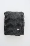 GRACED SOFT LUXURIES Charcoal Extra Large Faux Fur Throw Blanket | Ultra Soft & Fluffy 60x80 inches | Cozy, Thick Warm | Perfect for Bed, Couch, and Outdoor Use for Kids & Adults