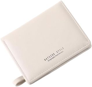 RRANCharltu Monedero Mujer pequeño Cuero Cartera para Mujer con Bolsillo de Cremallera para Monedas Billetera Mujer Corto, Blanco