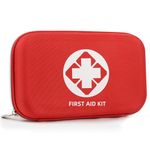 Mini First Aid Kit - 110 Piece Small Waterproof Hard Shell Medical Kit for Car, Home, Office, Travel, Camping, Sports, Outdoor, School - Emergency First Aid Supplies and Survival Kit.