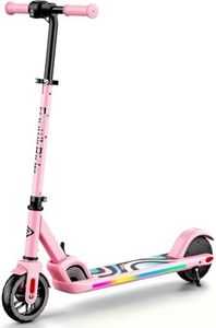 FanttikRide C9 Pro Electric Scooter for Kids 8-12, Adjustable Handlebar Height for Riders 3.9-5.2 ft, 132 lbs, Up to 40 min Continuous Time, 5 Miles Range, 3 Speed Mode 5/8/10 MPH, Pink
