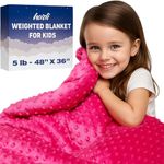Super Soft 5 Lbs Weighted Blanket for Kids with Removable Cover - 36" x 48" Children Heavy Blanket for Girls Between 40-60 lbs - Kids Weighted Blankets