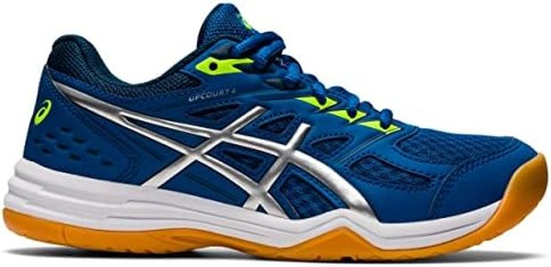 ASICS Kid's Upcourt 4 Grade School Court Shoes, 3, Lake Drive/Pure Silver