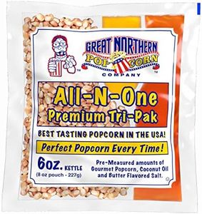 Case of 12 Popcorn Packs - All-In-One Kit with 6-Ounces of Pre-Measured Kernels, Salt, and Oil Packets for Popcorn Machines by Great Northern Popcorn