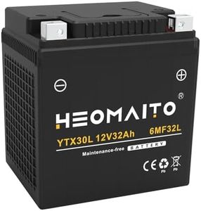 HEOMAITO Lead-Acid Battery 6MF32L 12V 32Ah, 550 CCA, YTX30L, Maintenance-Free Power, for AGM Motorcycle Battery, Motorcycles 500–1200 CC, ATVs 500–1200 CC