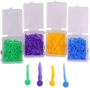 400pcs Disposable Plastic Wedges Dental Plastic Poly-Wedges with Holes 4 Colors 4 Sizes/Set