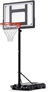 Mayfire Basketball Hoop Outdoor, Portable Adjustable Basketball Goals System for Kids, Teenagers & Youth, with 33 Inch Shatterproof Backboard, Backyard/Driveway/Indoor Use