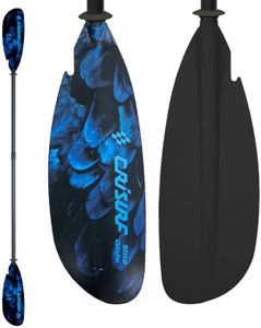 CRISURF GP07B-Carbon Fiber Shaft Kayak Paddle – Aluminum-Core Shaft with Carbon Wrap and Durable PP Blade, Tool-Free Length & Angle Adjustment, Floating Design with Drip Rings for Versatile Paddling